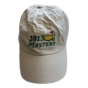 Augusta 2013 Masters Golf American Needle Hat Cap Beige Strap Back Adjustable GA